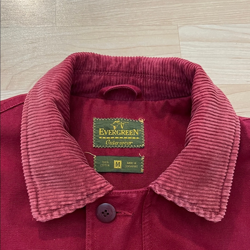 Vintage Evergreen Outerwear Red Canvas Jacket Men's M Oversized - Picture 7 of 11